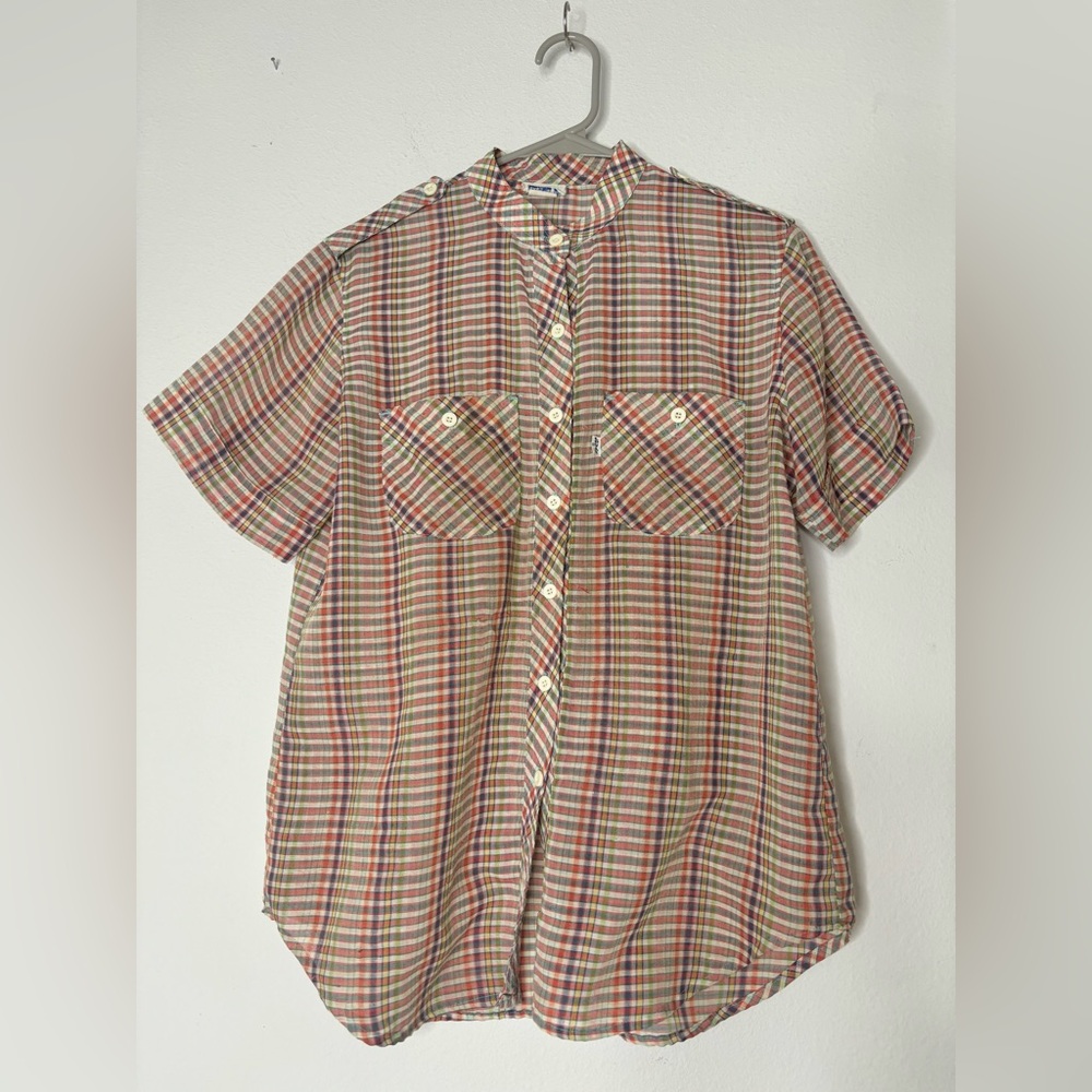 LEVI’S VINTAGE PLAID SHORT SLEEVE BUTTON DOWN SZ S/M